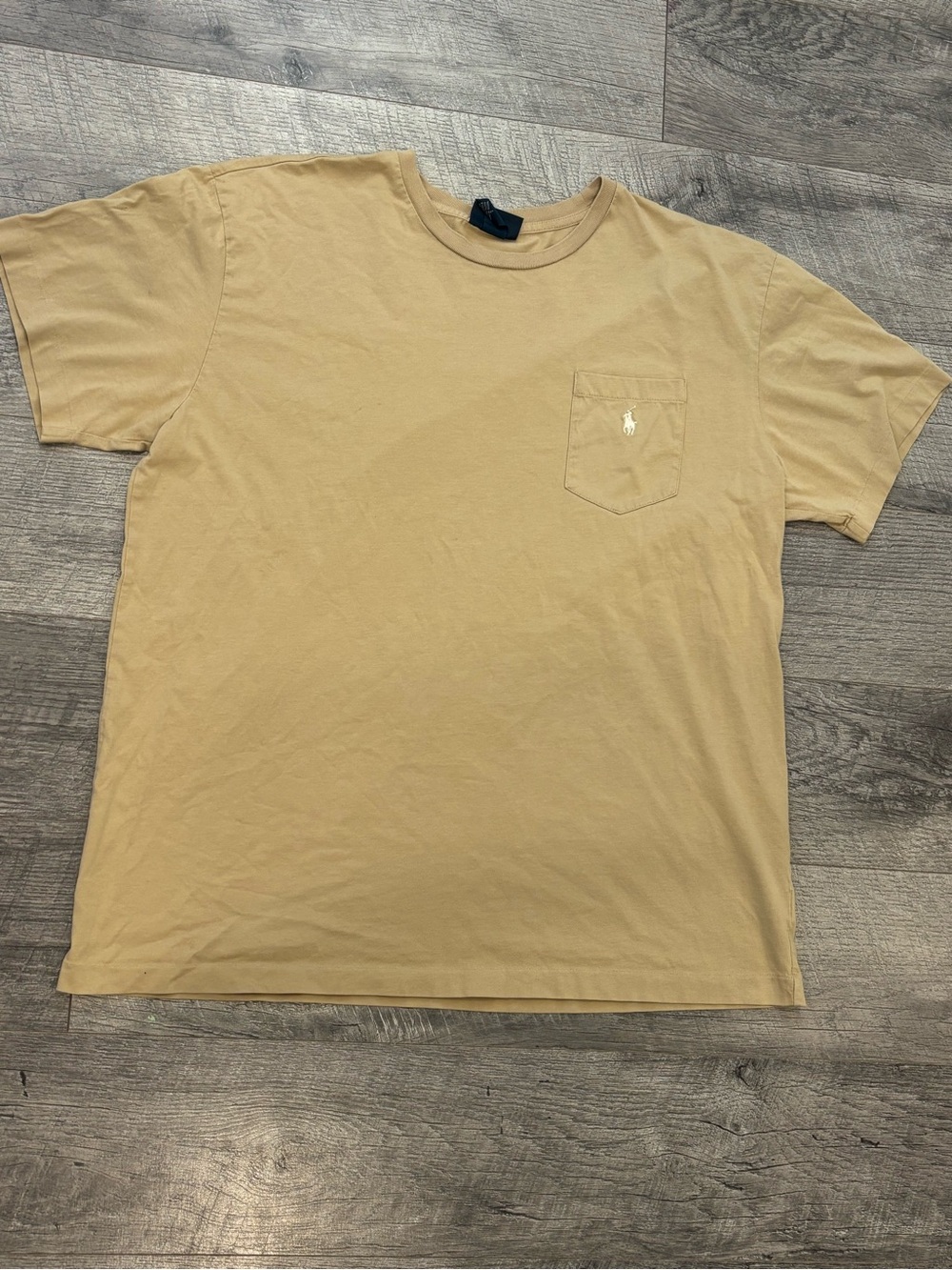 Ralph Lauren Men’s Short Sleeve Pocket Tee in Tan